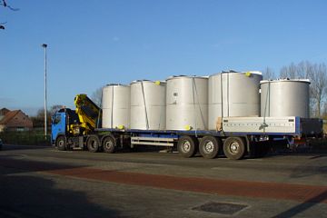 Ketel op een vrachtwagen