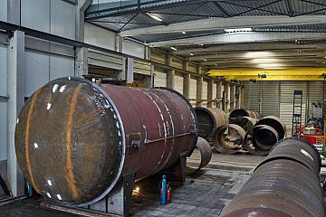 Drukvat met verwarmingsspiraal